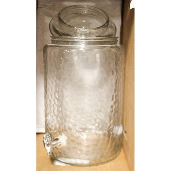 GLASS COUNTER TOP BEVERAGE DISPENSER