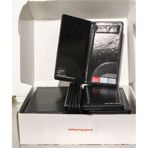 FULL BOX OF CHEQUE FOLDERS ON BUN TRAY