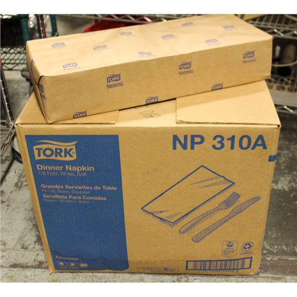 BOX OF TORK 1/8 FOLD DINNER NAPKINS
