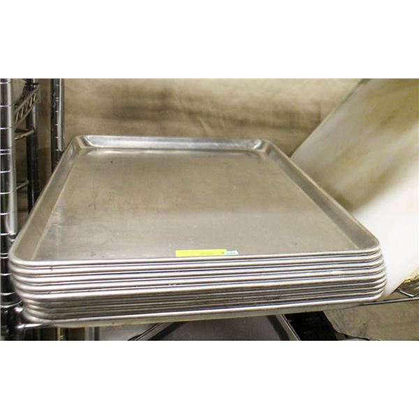 BAILIFF SEIZED: 9 ALUMINUM BUN PANS FULL SIZE
