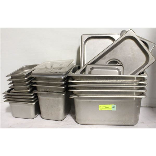BAILIFF SEIZED: LOT OF S/S INSERTS & LIDS