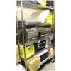 BAILIFF SEIZED: 5-TIER CHROME WIRE RACK ON CASTERS