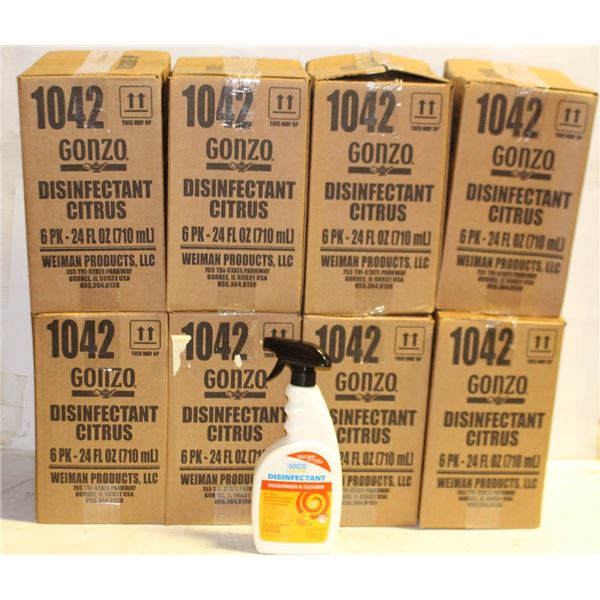 8 CASES OF GONZO CITRUS DISINFECTANT