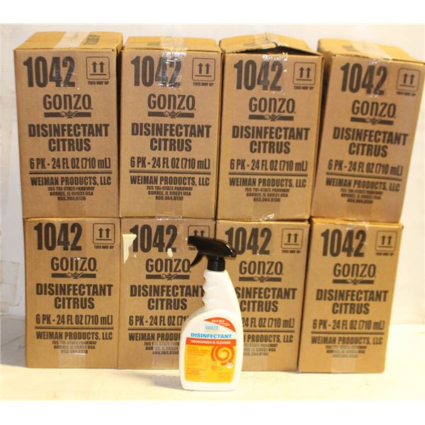 8 CASES OF GONZO CITRUS DISINFECTANT