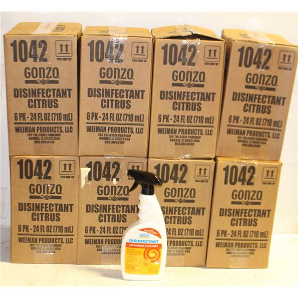 8 CASES OF GONZO CITRUS DISINFECTANT