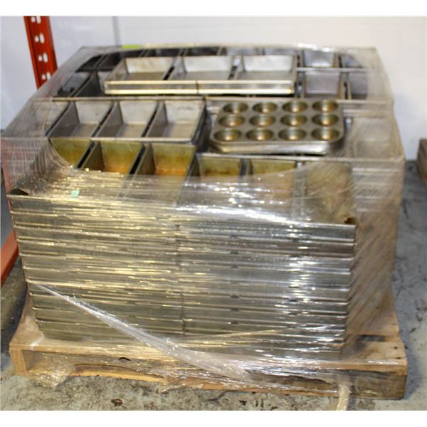 PALLET OF ASSORTED BREAD / BAKING PANS TO BE