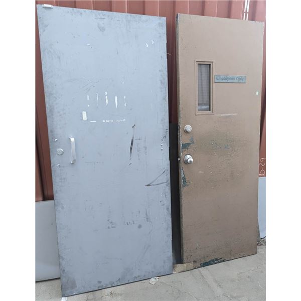 LOT OF 2 STEEL DOORS