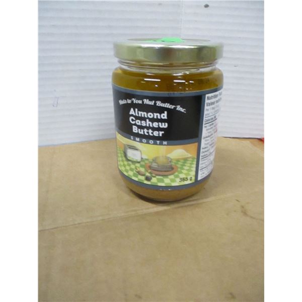 SHELF PULLS (AS IS):  SMOOTH ALMOND CASHEW BUTTER (365G) - JAR