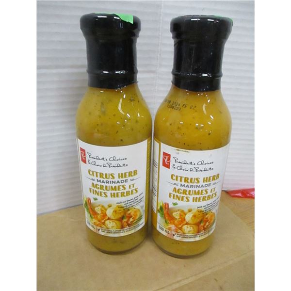 SHELF PULLS (AS IS):  CITRUS HERB MARINADE - 2 BOTTLES