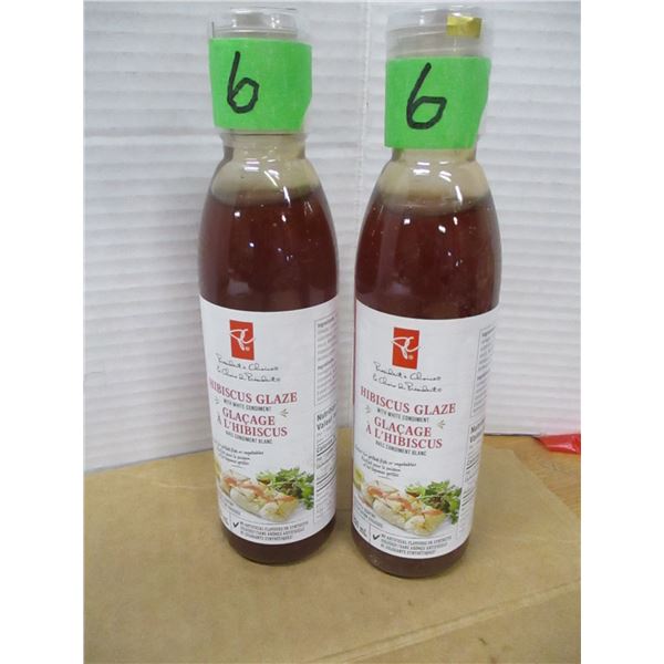 SHELF PULLS (AS IS):  HIBISCUS GLAZE - 2 JARS