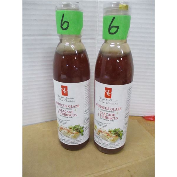 SHELF PULLS (AS IS):  HIBISCUS GLAZE - 2 JARS