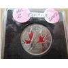 Image 1 : 2002 MEN'S MASONIC COLORED BU/GEM COLORED MAPLE LEAF QUARTER