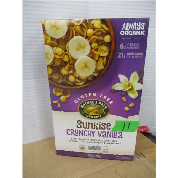 SHELF PULLS (AS IS):  SUNRISE VANILLA CEREAL (300G) - BOX