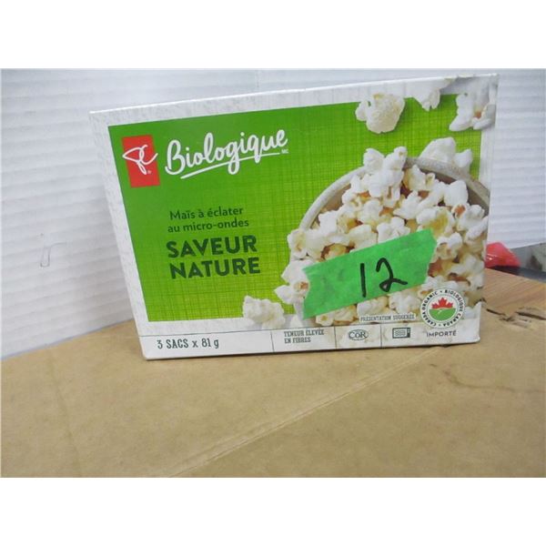 SHELF PULLS (AS IS):  MICROWAVE POPCORN (3 X 80 GRAM BAGS) - BOX