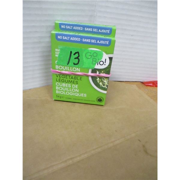SHELF PULLS (AS IS):  VEGETABLE BOUILLION (2 X 6 CUBES) - BUNDLE