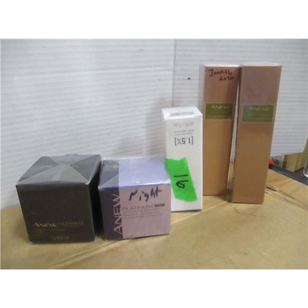 STORE CLOSE-OUT (AS IS):  2 JARS SKIN CREAM & 3 JARS OF SKIN SERUM