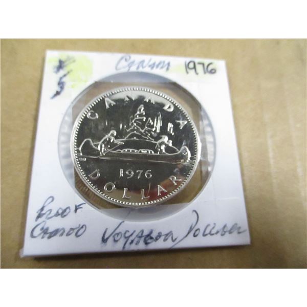 1976 PROOF CAMEO CANADA VOYAGER DOLLAR
