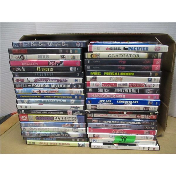 FLAT C/W APPROX. 45 DVD'S