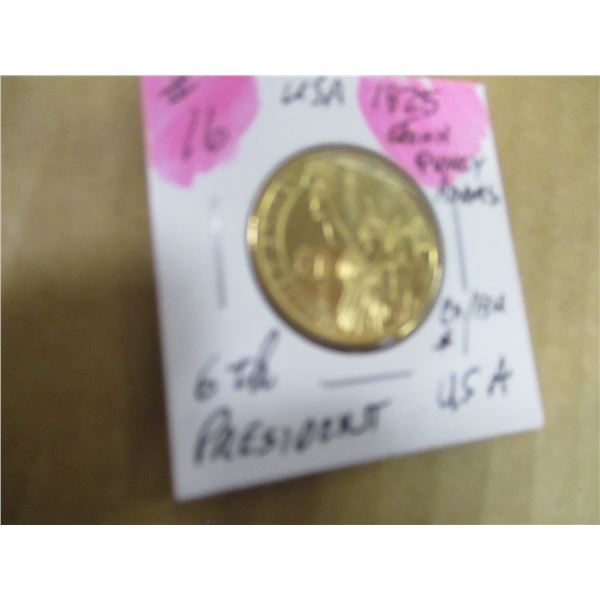 1825 JOHN QUINCY ADAMS 6TH PRESICENT OF USA CH/BU USA DOLLAR