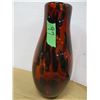Image 1 : STORE CLOSE-OUT (AS IS):  RED GLASS VASE (APPROX. 12" H)
