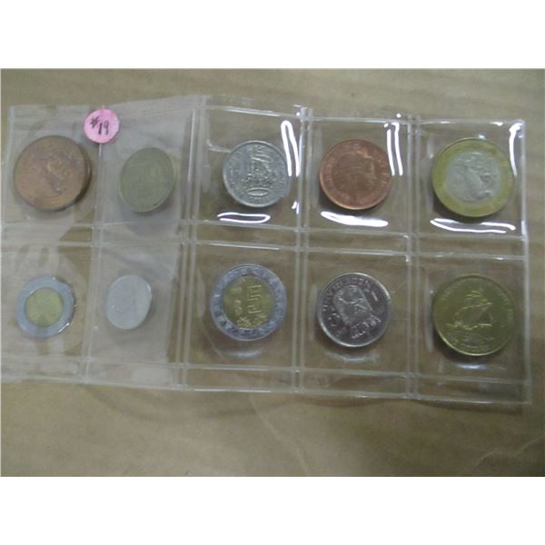 STOCK SHEET 10 WORLD COLLECTABLE COINS