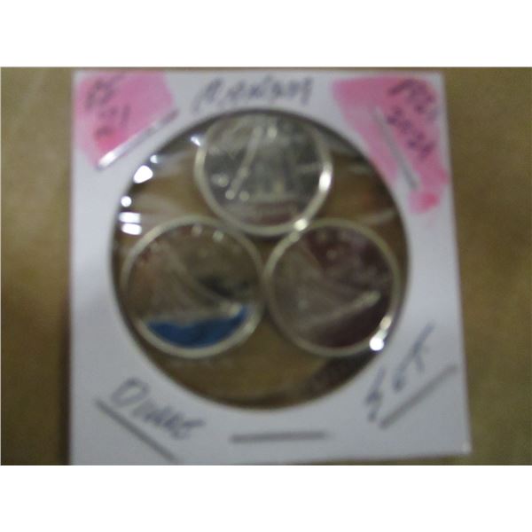 1921 - 2021 CANADA MINT COLORED DIME SET