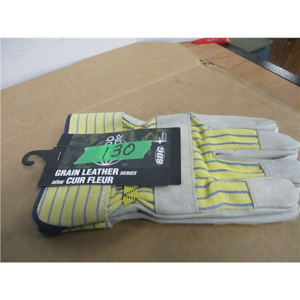 STORE CLOSE-OUT (AS IS):  SPLIT LEATHER GLOVES (SIZE LARGE) - PAIR