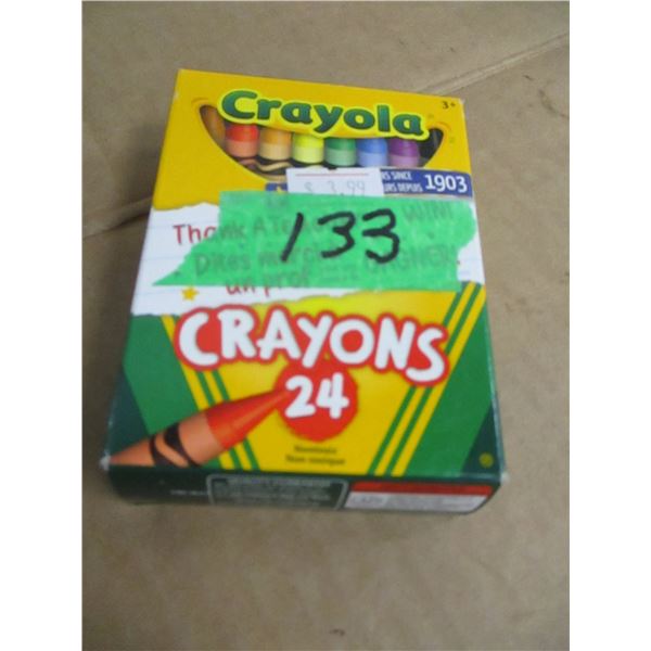 STORE CLOSE-OUT (AS IS):  CRAYOLA CRAYONS (24) - PACKAGE