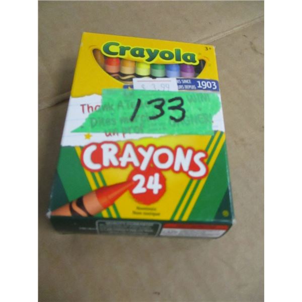 STORE CLOSE-OUT (AS IS):  CRAYOLA CRAYONS (24) - PACKAGE