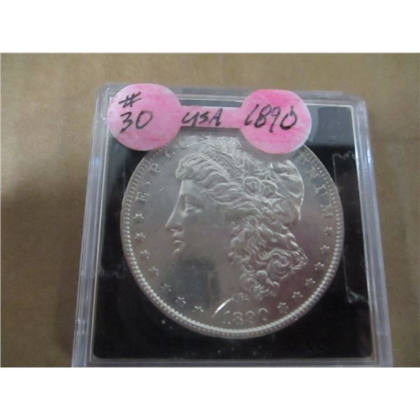 1890 USA MORGAN SILVER DOLLAR