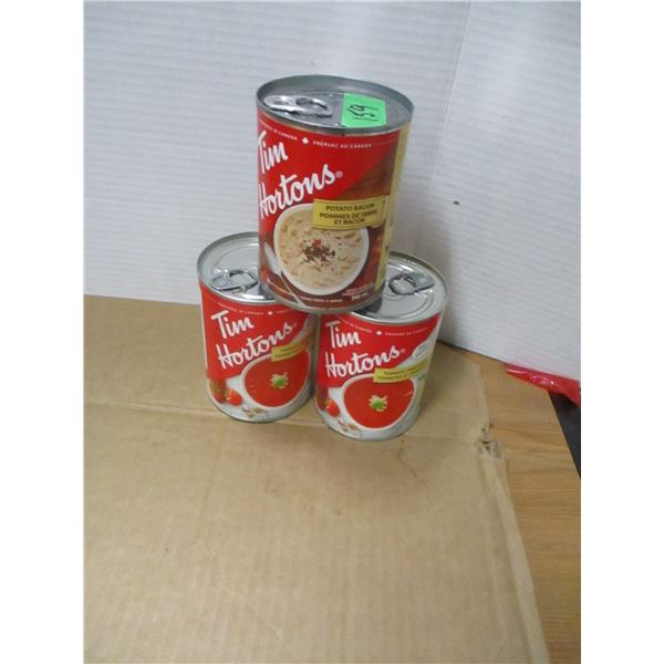STORE CLOSE-OUT (AS IS):  TIM HORTONS SOUP - 3 CANS