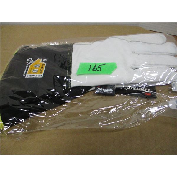 STORE CLOSE-OUT (AS IS):  HIGH CUFF THINSULATE GLOVES (SIZE MEDIUM) - PAIR