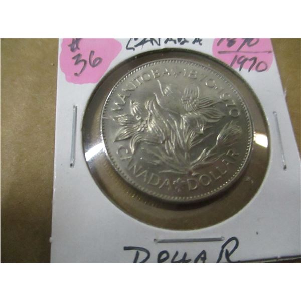 1870 - 1970 MANITOBA CANADA DOLLAR