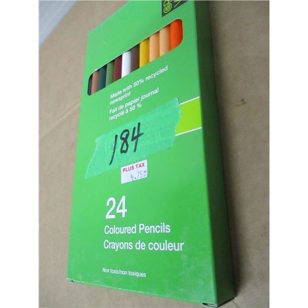STORE CLOSE-OUT (AS IS):  COLORED PENCILS (24) - PACKAGE