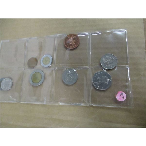 STOCK SHEET OF 10 WORLD COLLECTABLE COINS
