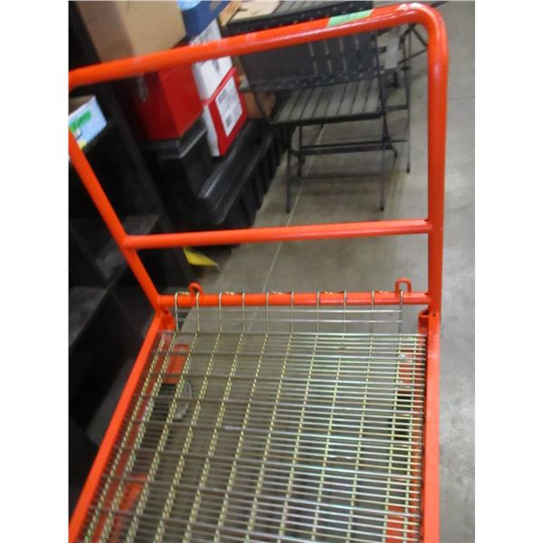 FREIGHT DAMAGE (AS IS):  ORANGE ROLLING CART