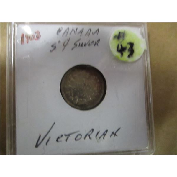 1903 CANADA KING EDWARD VII SILVER FIVE CENT