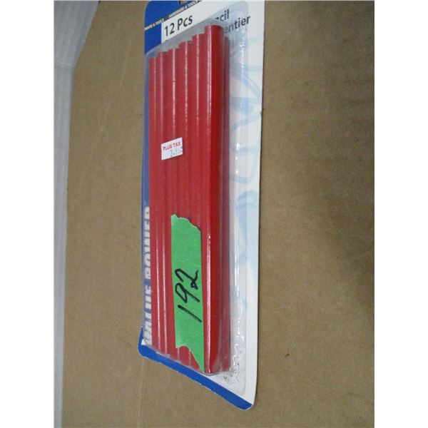 STORE CLOSE-OUT (AS IS):  CARPENTER PENCILS (12) - PACKAGE