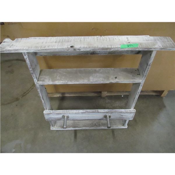 WOOD SHELVING UNIT