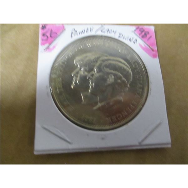 1981 PRINCE OF WALES, LADY DIANA, QUEEN ELIZABETH DOLLAR