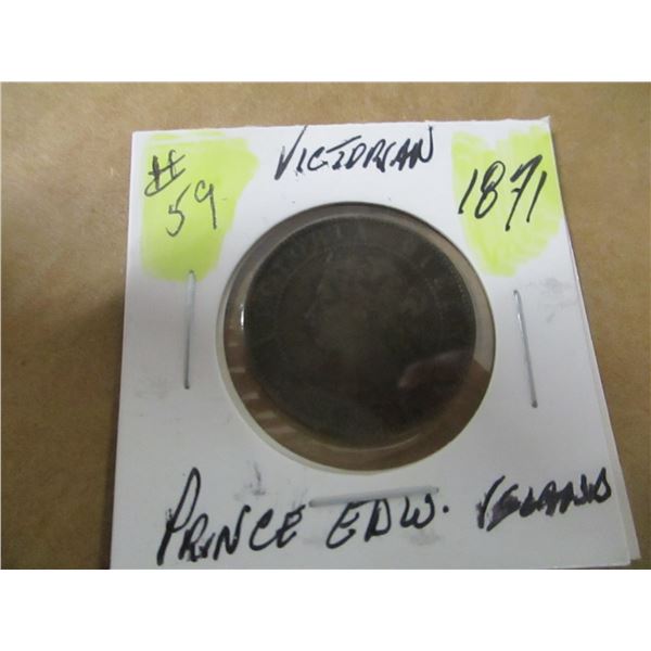 1871 PRINCE EDWARD ISLAND VICTORIAN LARGE PENNY