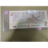 Image 1 : 1986 LAST SERIAL NUMBER "ERROR 8" MINT CONDITION CANADA $2 BILL