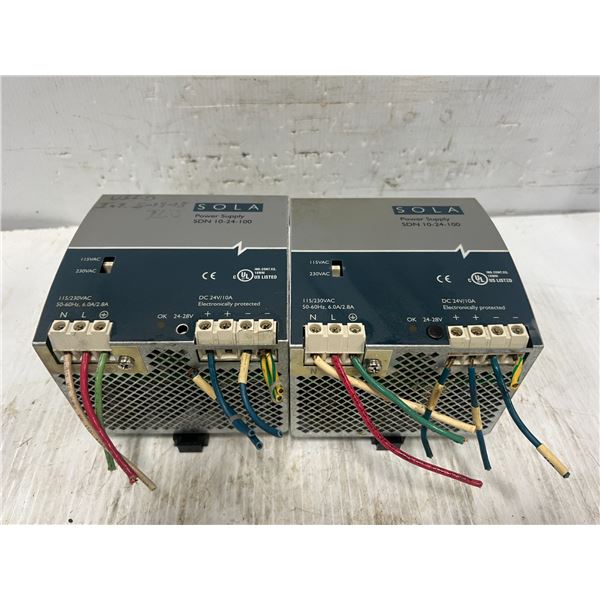 (2) Sola #SDN10-24-100 Power Supplies