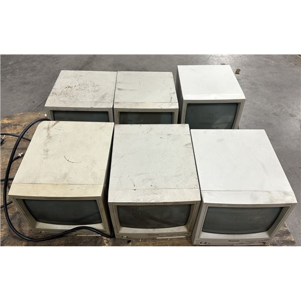 Lot of (6) Panasonic #WV-BM990 Video Monitors