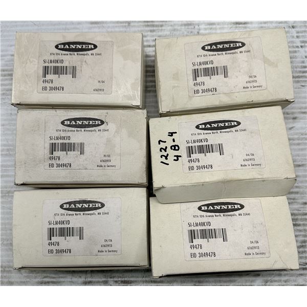 Lot of (6) Banner #SI-LM40KVD Safety Limit Switches