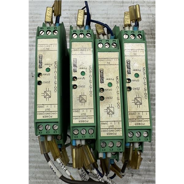 (4) Phoenix Contact #MCR-C-UI-UI-DCI Isolation Amplifiers