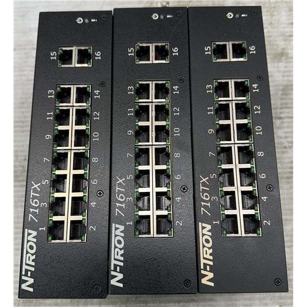 (3) N-Tron #716TX Port Industrial Ethernet Switches