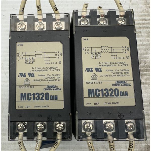 (2) Lambda #MC1320DIN Noise Filters