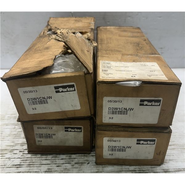 (4) Parker #D3W1CNJW Hydraulic Valves