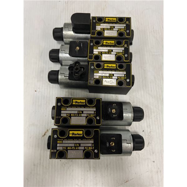 Lot of (5) Parker Hydraulic Valves